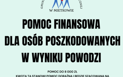 Pomoc finansowa dla osób poszkodowanych w wyniku powodzi