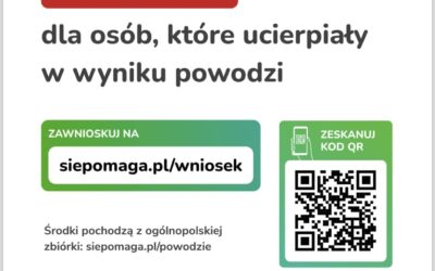 Dodatkowa pomoc dla osób które ucierpiały w wyniku powodzi.